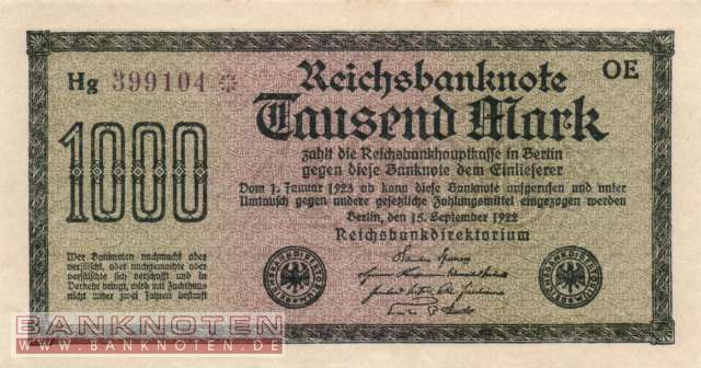 Germany - 1.000  Mark (#DEU-084c_XF)