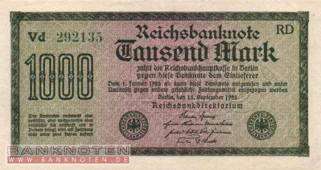 Germany - 1.000  Mark (#DEU-084g_XF)