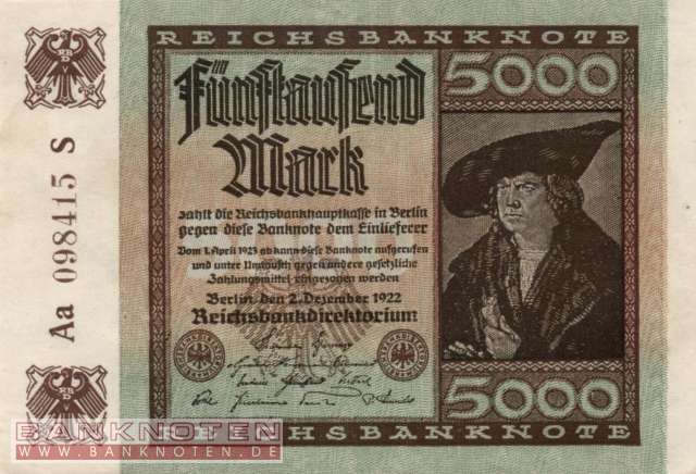 Deutschland - 5.000  Mark (#DEU-091e_AU)