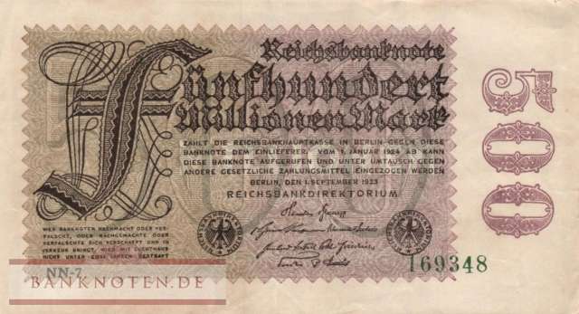 Deutschland - 500 Millionen Mark (#DEU-125c_VF)