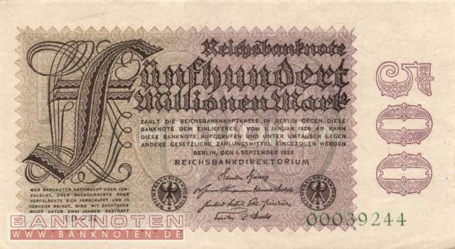 Germany - 500 Million Mark (#DEU-125d_XF)