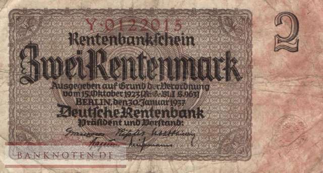Deutschland - 2  Rentenmark (#DEU-223a_F)