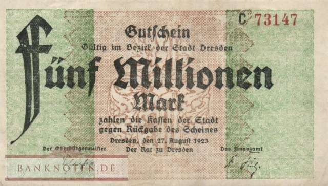 Dresden - 5 Million Mark (#I23_1072d_XF)