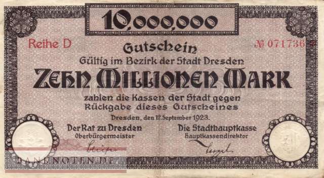 Dresden - 10 Millionen Mark (#I23_1072e-1_F)