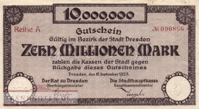 Dresden - 10 Millionen Mark (#I23_1072e-1_VF)