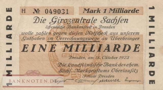Dresden - 1 Milliarde Mark (#I23_1096d-2_F)