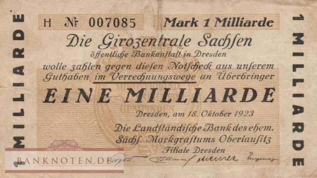Dresden - 1 Milliarde Mark (#I23_1096d-2_VG)