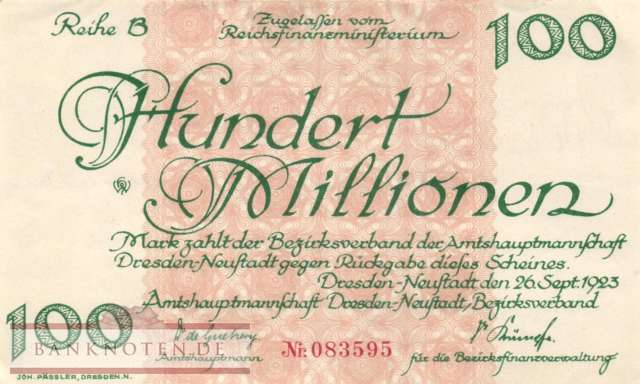Dresden-Neustadt - 100 Million Mark (#I23_1121e-2_XF)