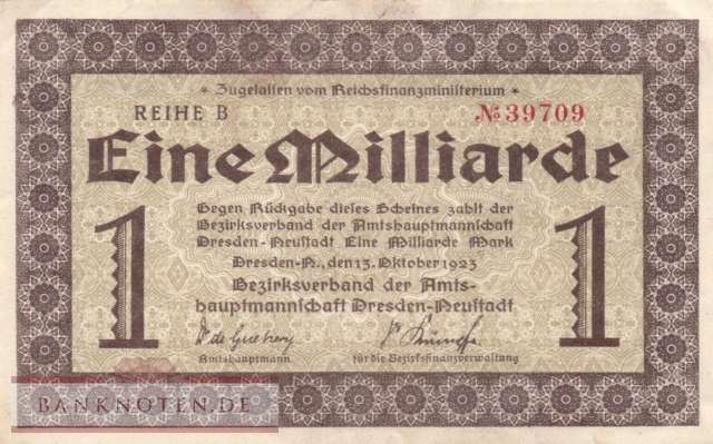 Dresden-Neustadt - 1 Milliarde Mark (#I23_1121f-1_VF)