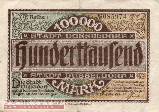 Düsseldorf - 100.000  Mark (#I23_1150a-2-1_VG)