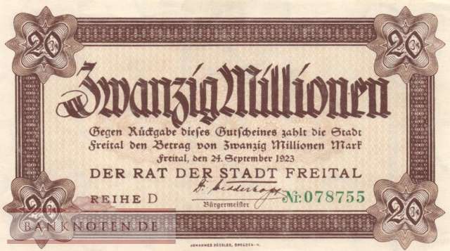 Freital - 20 Million Mark (#I23_1603e-1_AU)