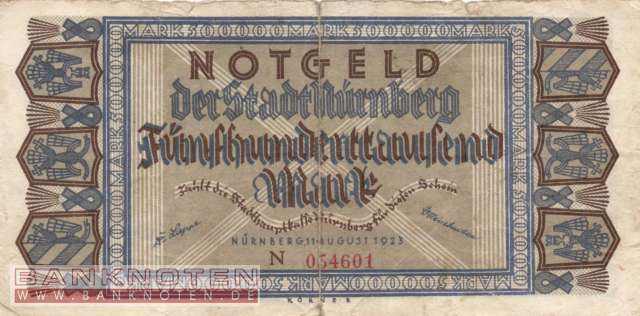 Nürnberg - 500.000  Mark (#I23_3970b-1_VG)