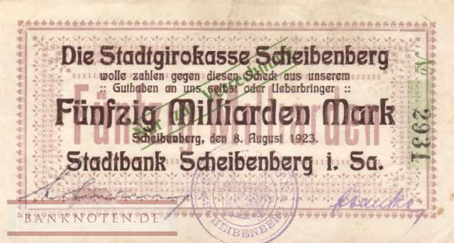 Scheibenberg - 50 Milliarden Mark (#I23_4951i-1_VF)