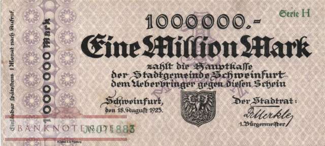 Schweinfurt - 1 Million Mark (#I23_5092b_VF)