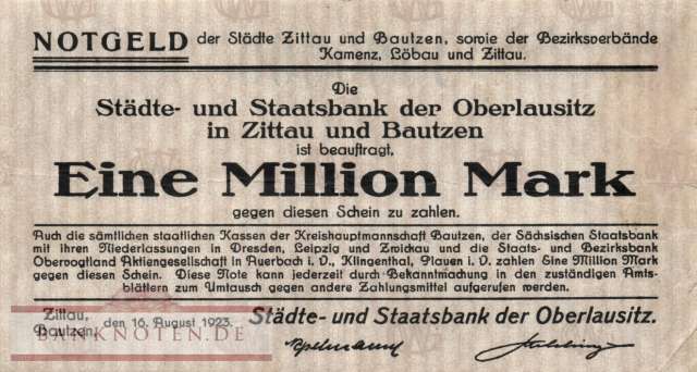 Zittau - 1 Million Mark (#I23_5810b_F)