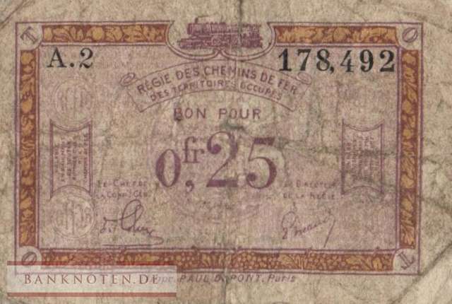 Deutschland - 0,25  Franc (#RPR-58_VG)