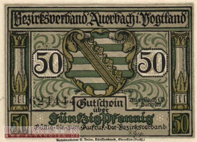 Auerbach - 50  Pfennig (#SS0053_2-1-3_UNC)