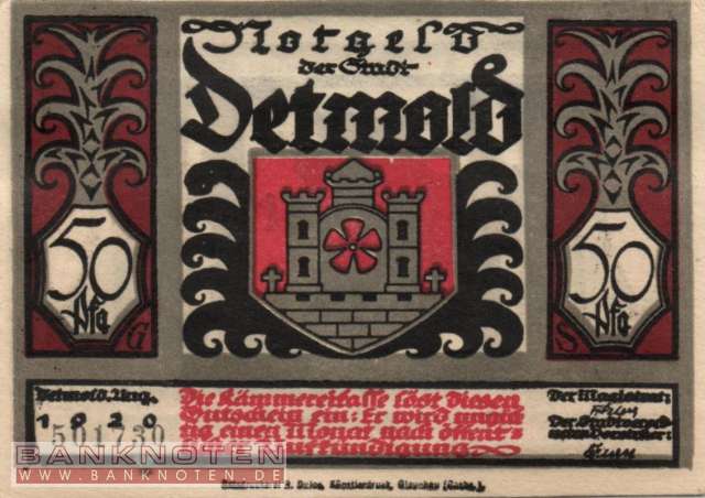 Detmold - 50  Pfennig (#SS0268_8-2_UNC)