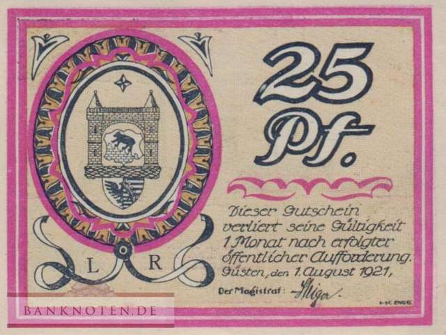 Güsten - 25  Pfennig (#SS0494_1-1-5_AU)