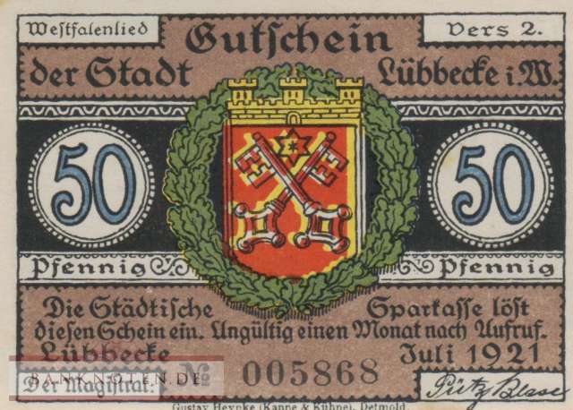 Lübbecke - 50  Pfennig (#SS0819_2a-2_AU)