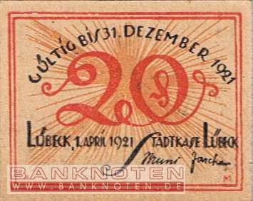 Lübeck - 20  Pfennig (#SS0831_1a-2_UNC)