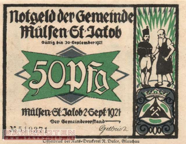 Mülsen-St. Jacob - 50  Pfennig (#SS0906_1-7_UNC)