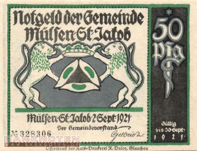 Mülsen-St. Jacob - 50  Pfennig (#SS0906_3-1_UNC)