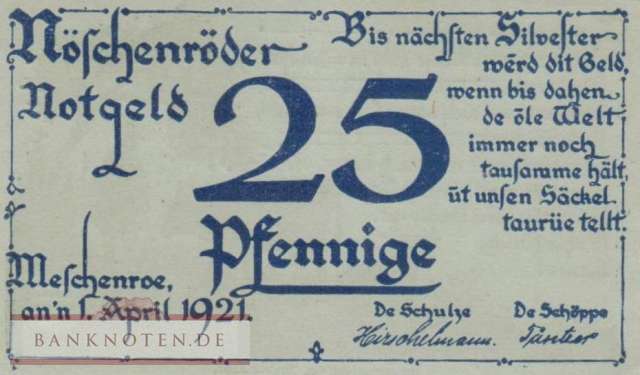 Nöschenrode - 25  Pfennig (#SS0980_4-1_AU)