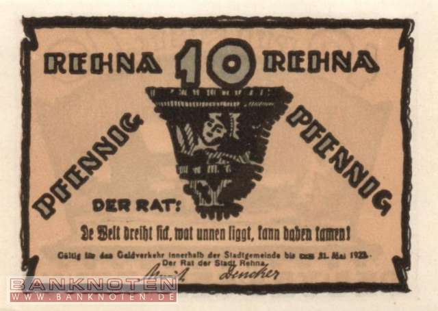 Rehna - 10  Pfennig (#SS1109_2-1_UNC)