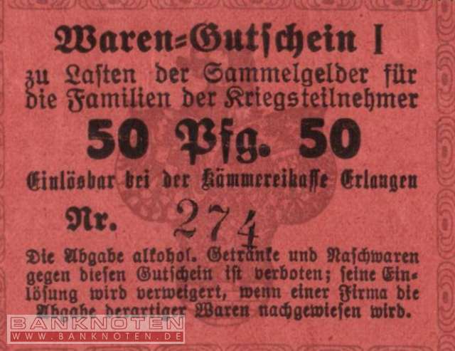 Erlangen - 50  Pfennig (#TVA1770_15-17_XF)