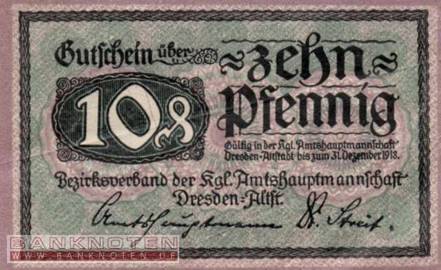 Dresden - 10  Pfennig (#VAD031_1a_XF)