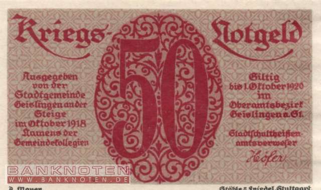 Geislingen - 50  Pfennig (#VAG004_1h_AU)