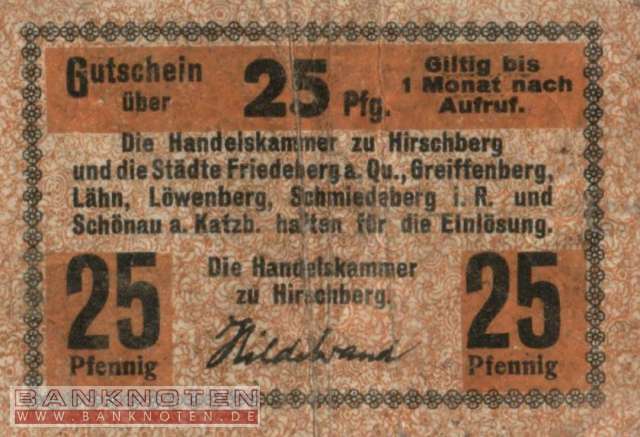 Hirschberg (Schlesien) - 25  Pfennig (#VAH043_5_VF)