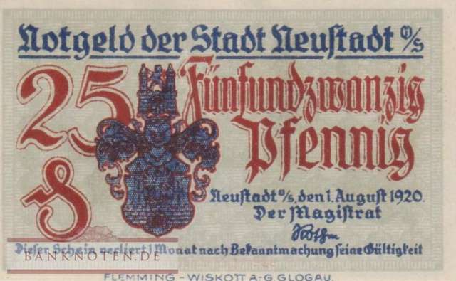 Neustadt (Oberschlesien) - 25  Pfennig (#VAN030_4b_AU)