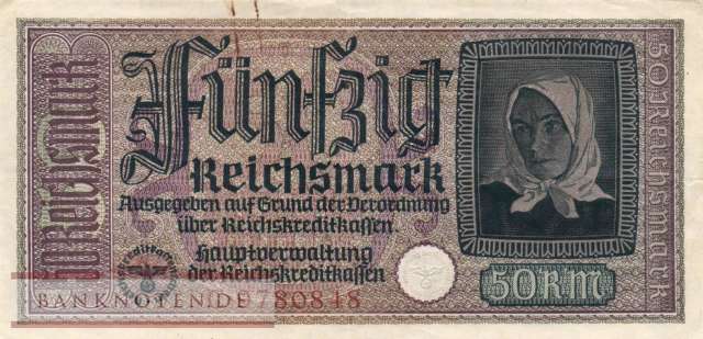 Germany - 50  Reichsmark (#ZWK-006a_VF)