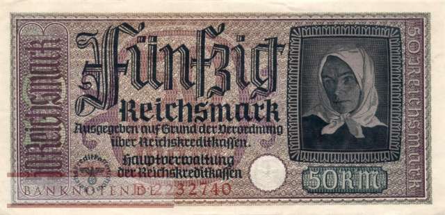 Deutschland - 50  Reichsmark (#ZWK-006c_XF)