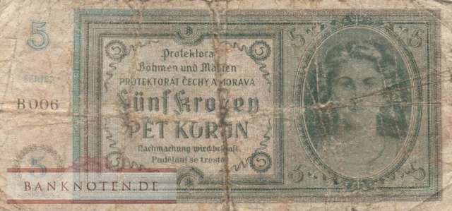 Protectorate of Bohemia and Moravia - 5  Kronen (#ZWK-010a_G)