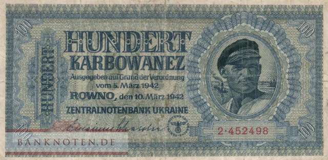 Deutschland - 100  Karbowanez (#ZWK-053a_F)