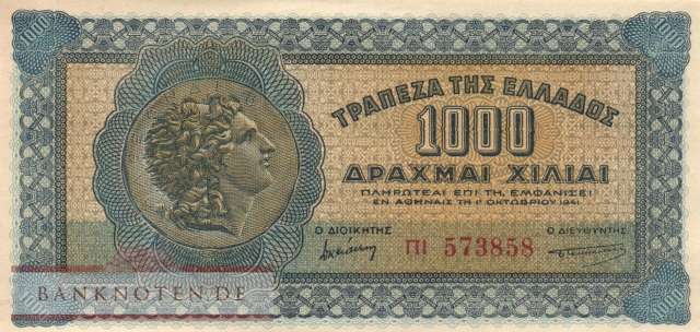 Griechenland - 1.000  Drachmai (#117b-2_AU)