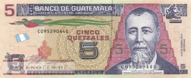 Guatemala - 5  Quetzales - Papier (#122Ac_UNC)