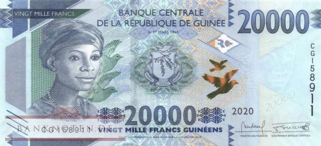 Guinea - 20.000  Francs Guinéens (#050c_UNC)