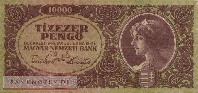 Ungarn - 10.000  Pengö (#119a_F)