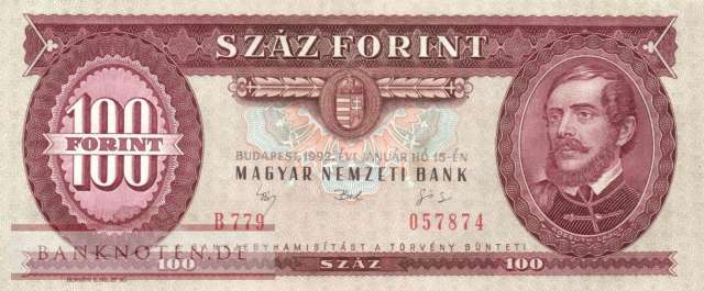 Hungary - 100  Forint (#174a_XF)