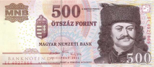 Ungarn - 500  Forint (#196d_UNC)