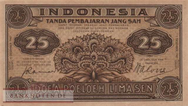 Indonesien - 25  Sen (#032_AU)