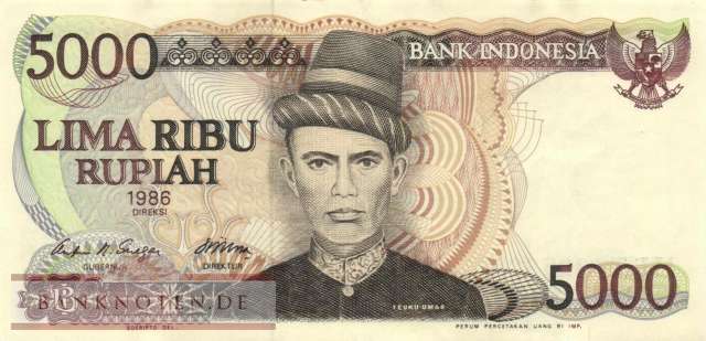 Indonesia - 5.000  Rupiah (#125a_VF)