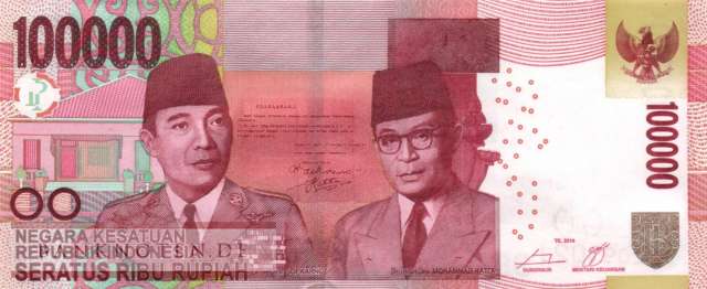 Indonesien - 100.000  Rupiah - Ersatzbanknote (#153AcR_UNC)