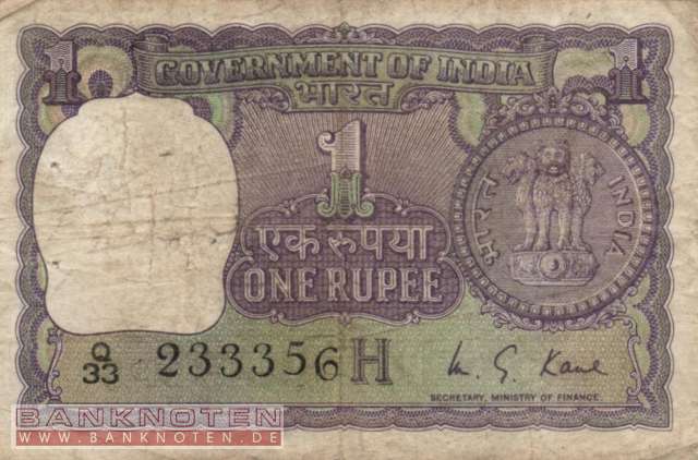 Indien - 1 Rupee (#077r_VG)