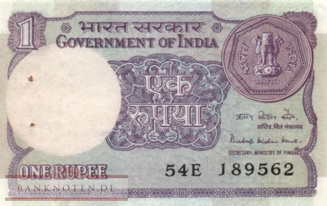 India - 1  Rupee (#078Aa-84_UNC)