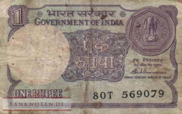Indien - 1  Rupee (#078Ab-85_VG)